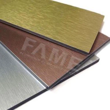 8 Mm Emas Aluminium Brushed Panel Komposit