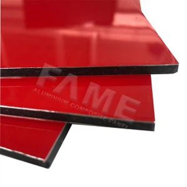 Merah glossy ACP satu sisi Unbroken