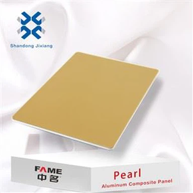 Panel Plastik Aluminium Warna Emas-Mutiara