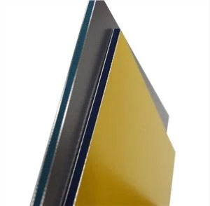 Panel Komposit Aluminium Perak Disikat