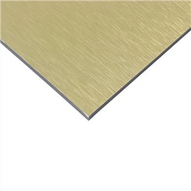 Panel Komposit Aluminium Disikat Emas